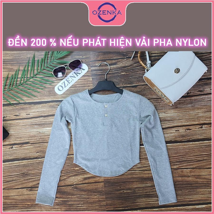 Áo croptop tay dài khoét eo nữ đẹp , áo crt ôm body vạt bầu thun gân 100% cotton size dưới 52 cân nhiều màu