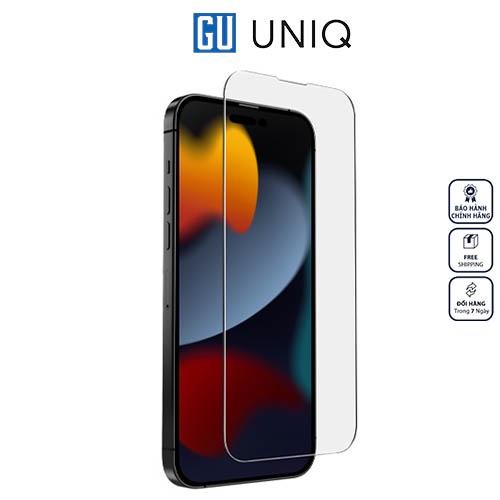 Kính Cường Lực UNIQ OPTIX Clear For iPhone 13 Series/ 14 Series bảo vệ màn hình khỏi trầy xước và va đập hàng ngày Hàng Chính Hãng