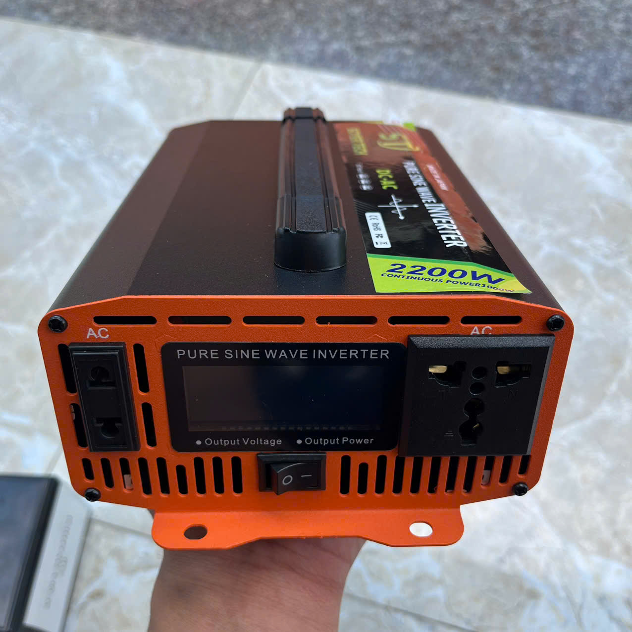 Inverter Kích Điện 2200W ST Nhật Bản Chuyển Đổi 12V 24V Sang 220V Cao Cấp 2 Quạt Làm Mát, đèn trang trí