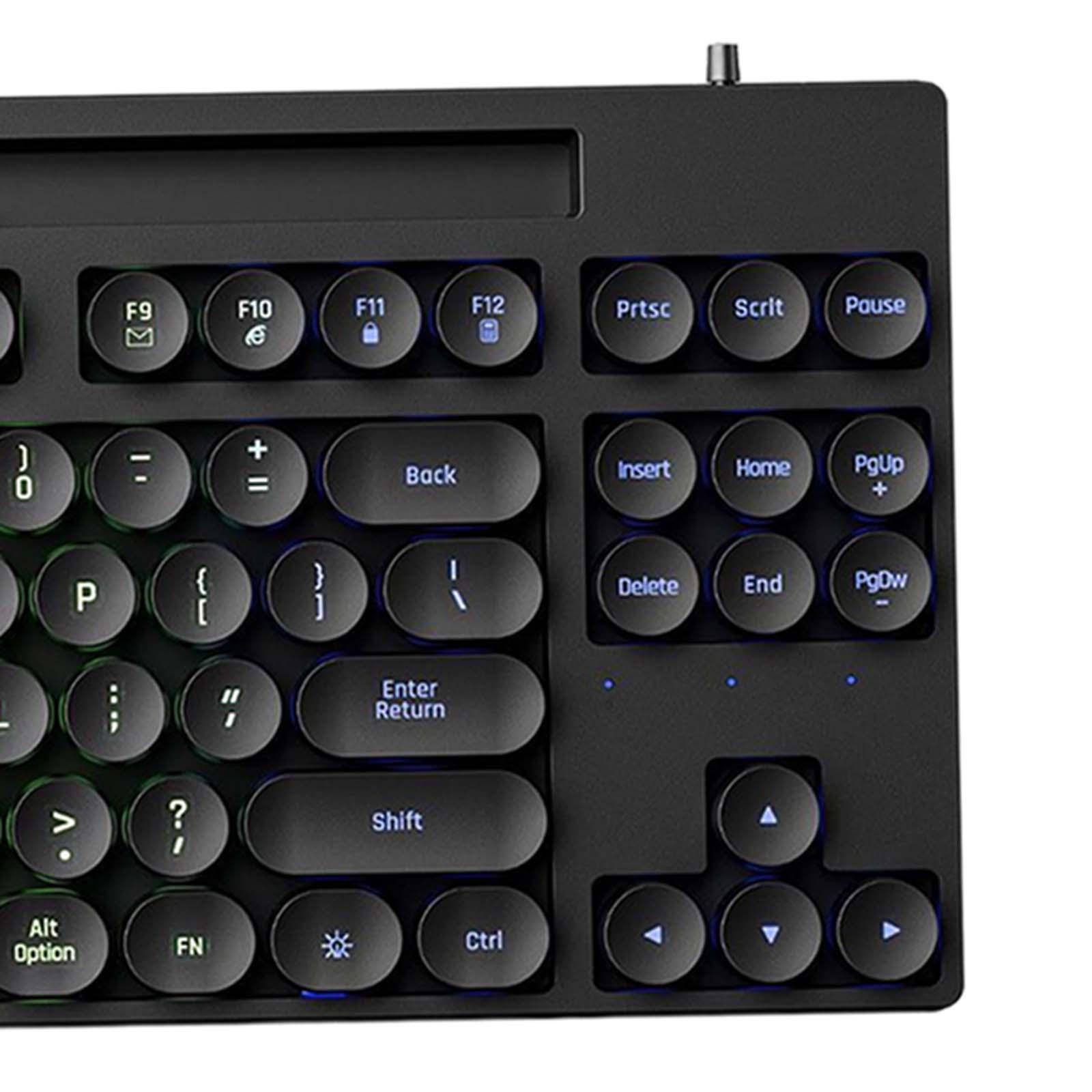 Mechanical Gaming Keyboard Rainbow Backlit for Gamer Office Worker Desktop