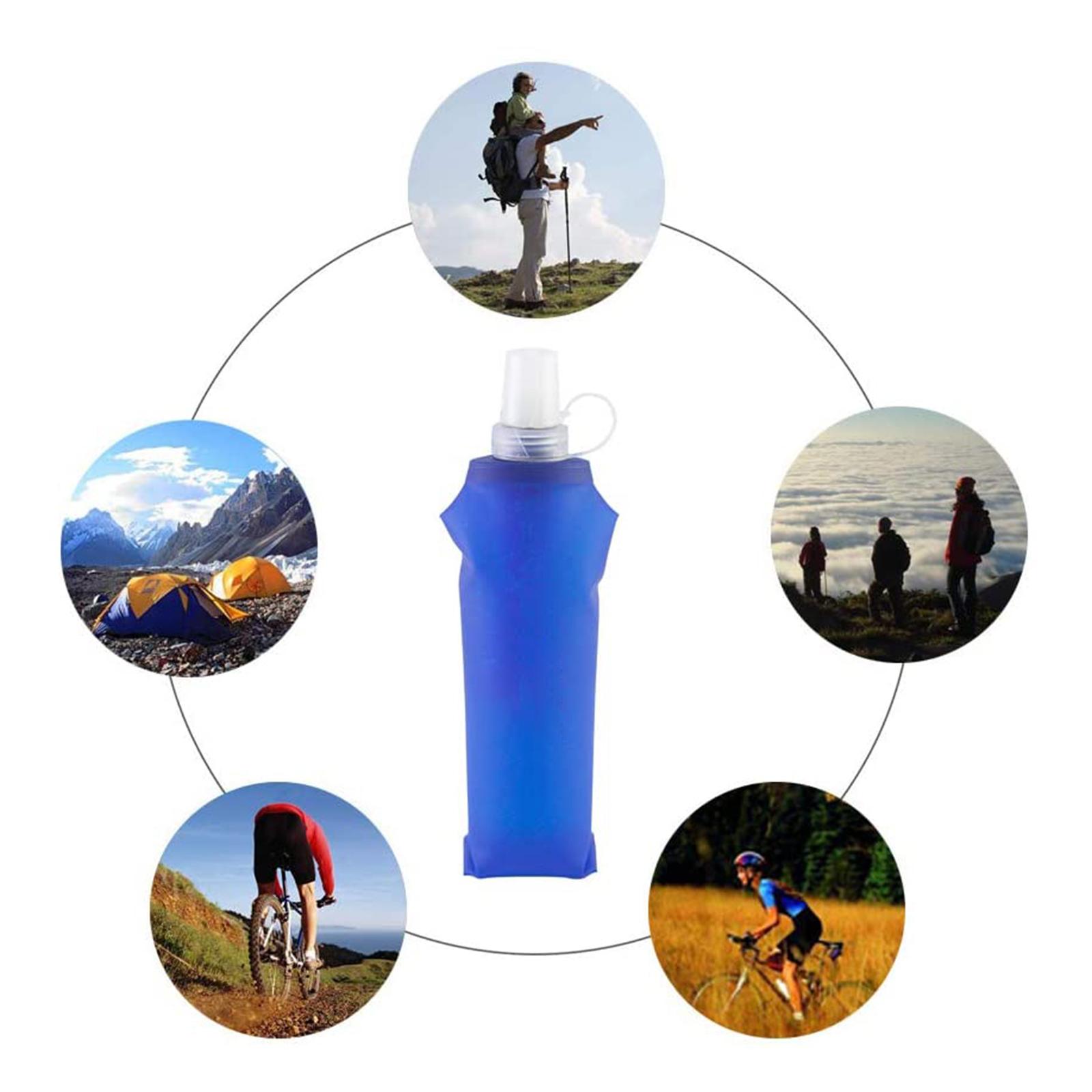 Collapsible Water Filter Canteens for Hiking, Water Bag/Bottle with Filter, Squeeze Water Through a Filter, Lightweight, BPA Free, Leak Proof