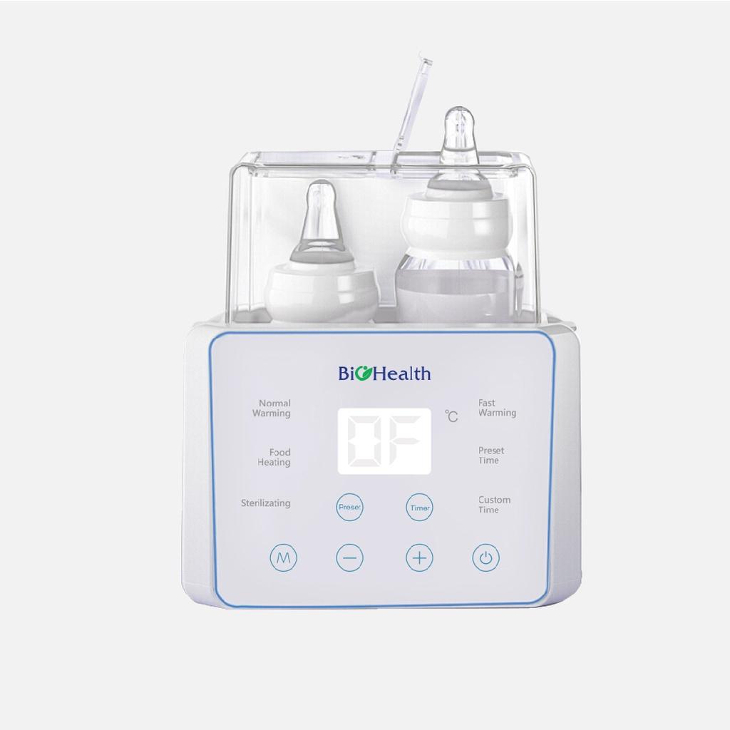 Máy hâm sữa tiệt trùng BioHealth BH9100 thiết kế sang trọng, hâm nóng đều 2 bình tiết kiệm thời gian