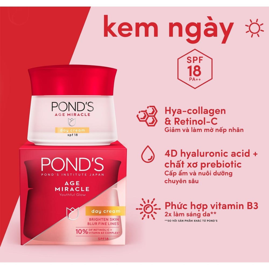 Kem Dưỡng Da (50g) Pond's Age Miracle Ban Ngày