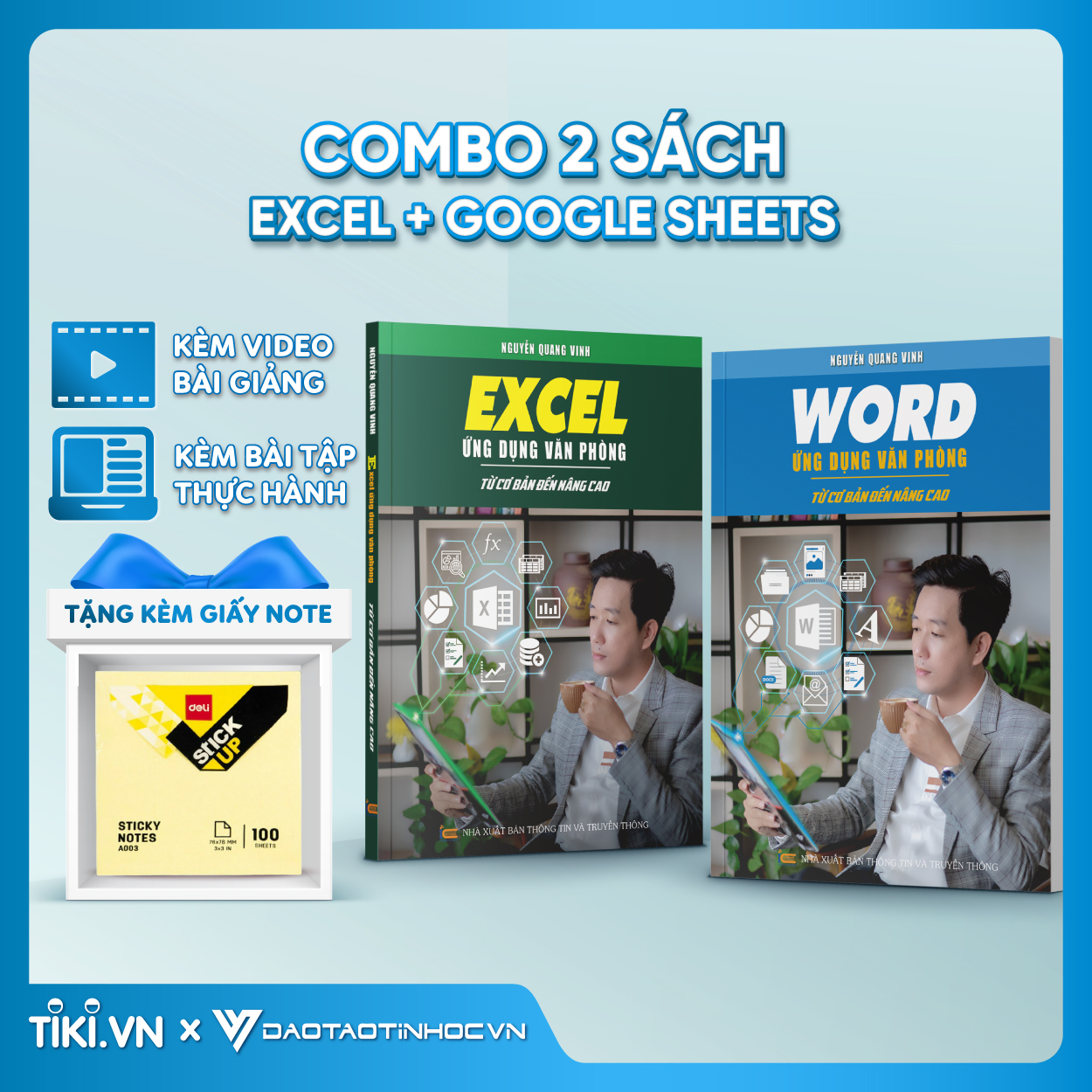 Combo 2 Sách Excel Và Word Ứng Dụng Văn Phòng Từ Cơ Bản Đến Nâng Cao