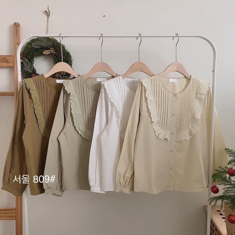 Áo thô phối xô viền sọc ngực yalinna --39309