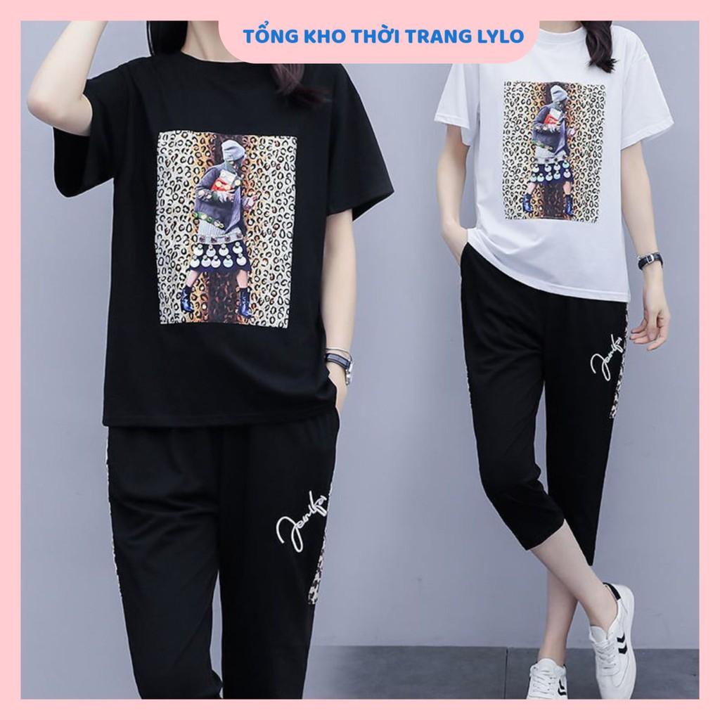Đồ bộ mặc nhà quần lửng áo phông thời trang