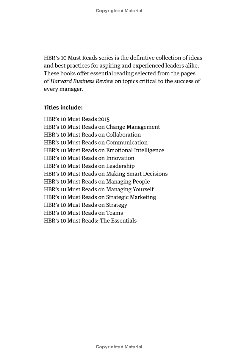 Harvard Business Review's 10 Must Reads On Emotional Intelligence