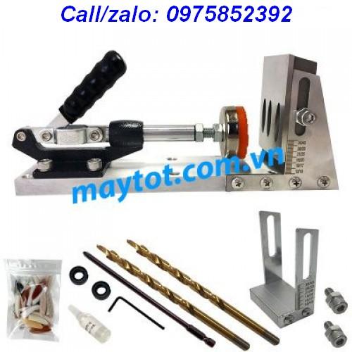 Bộ cữ khoan chốt chéo - bộ đầy đủ 2 cữ, 2 mũi khoan, 1 kẹp