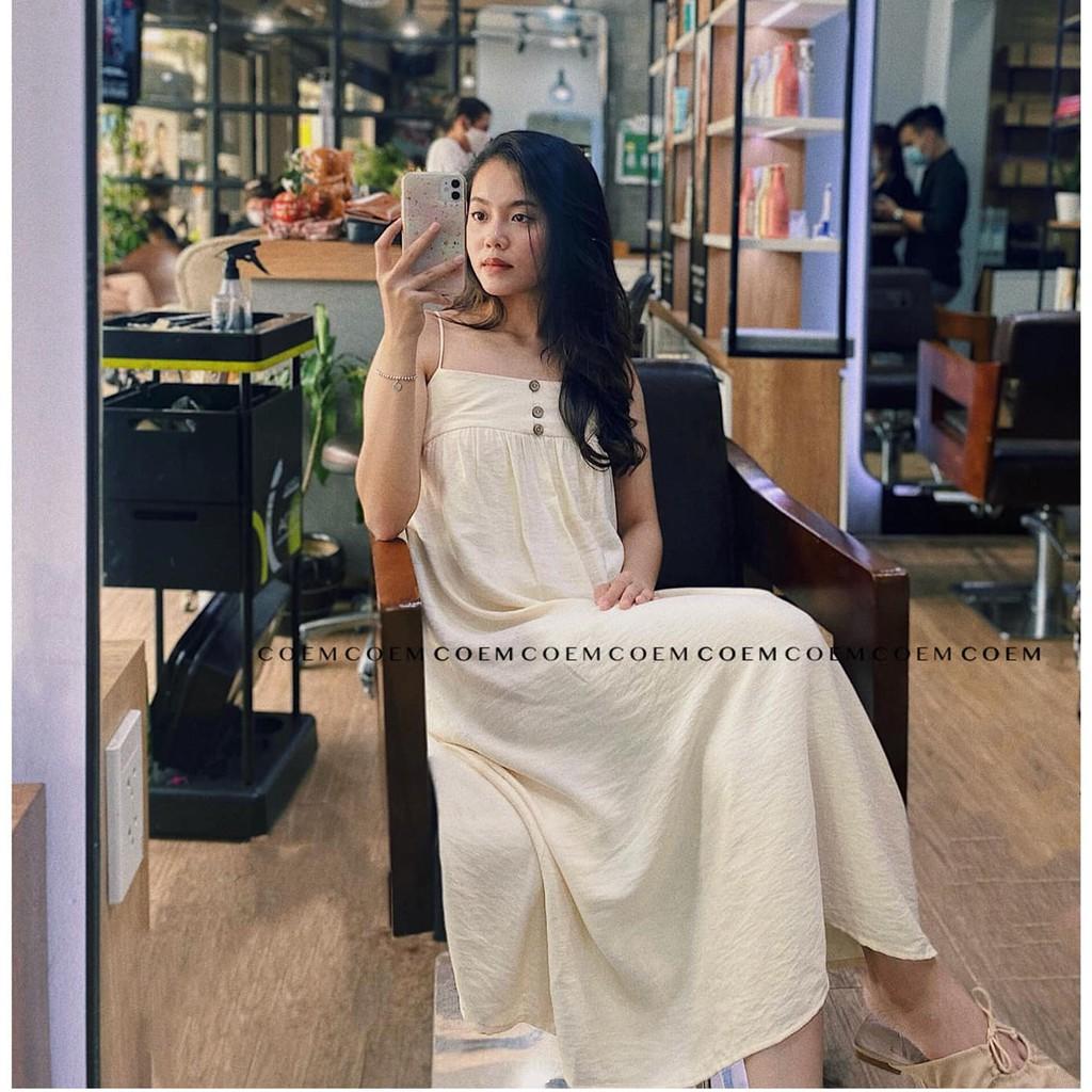 Đầm Hai Dây Suông Dáng Dài Chất Liệu Linen Cao Cấp CO EM Thiết Kế