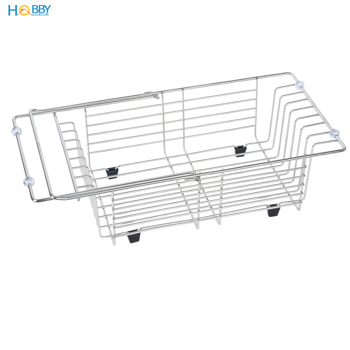 Khay đựng đồ chén đĩa gác trong chậu inox 304 Hobby home decor KDC7