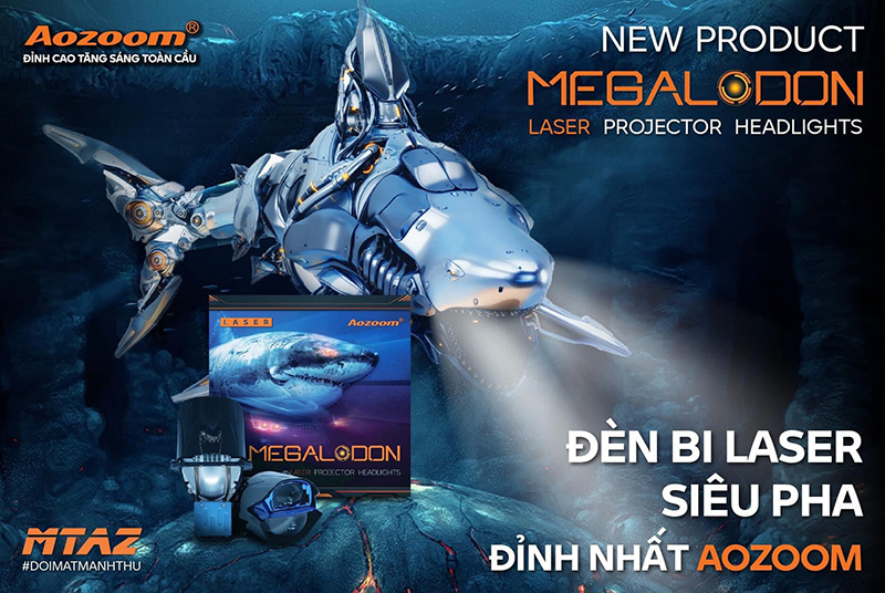 ĐÈN BI LASER MEGALODON SIÊU PHA AOZOOM CHÍNH HÃNG