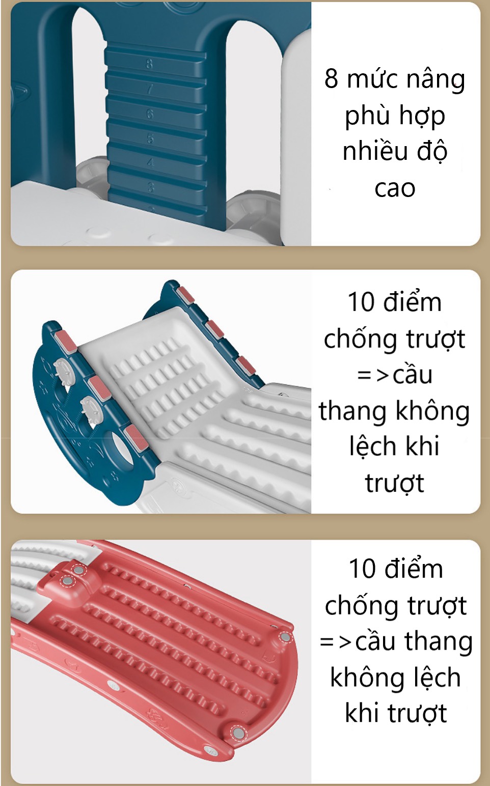 Cầu trượt gác giường,sofa...