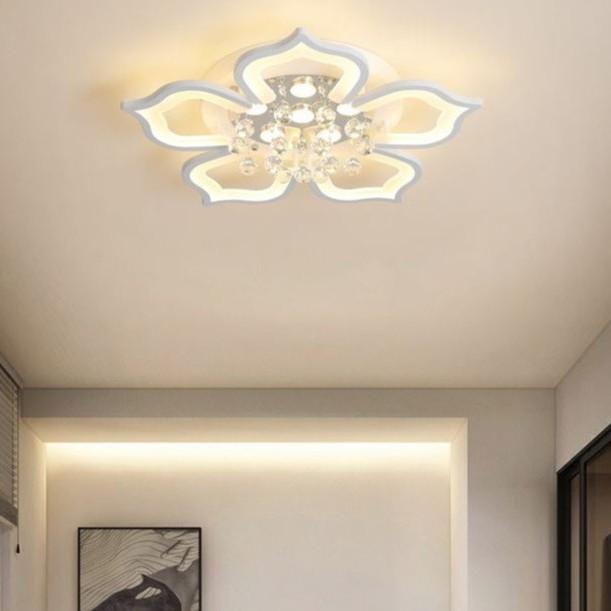 Đèn ốp trần MONSKY NAVISE 5 cánh hiện đại với 3 chế độ ánh sáng trang trí nội thất hiện đại .