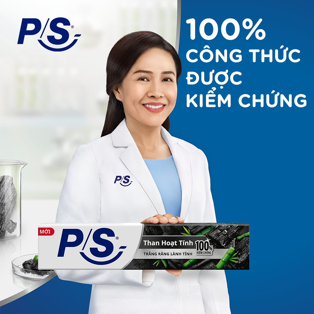 Bộ 3 Kem Đánh Răng P/S Trắng Răng Lành Tính - 100% Kiểm Chứng 230g/ hộp- Muối Hồng & Hoa Cúc