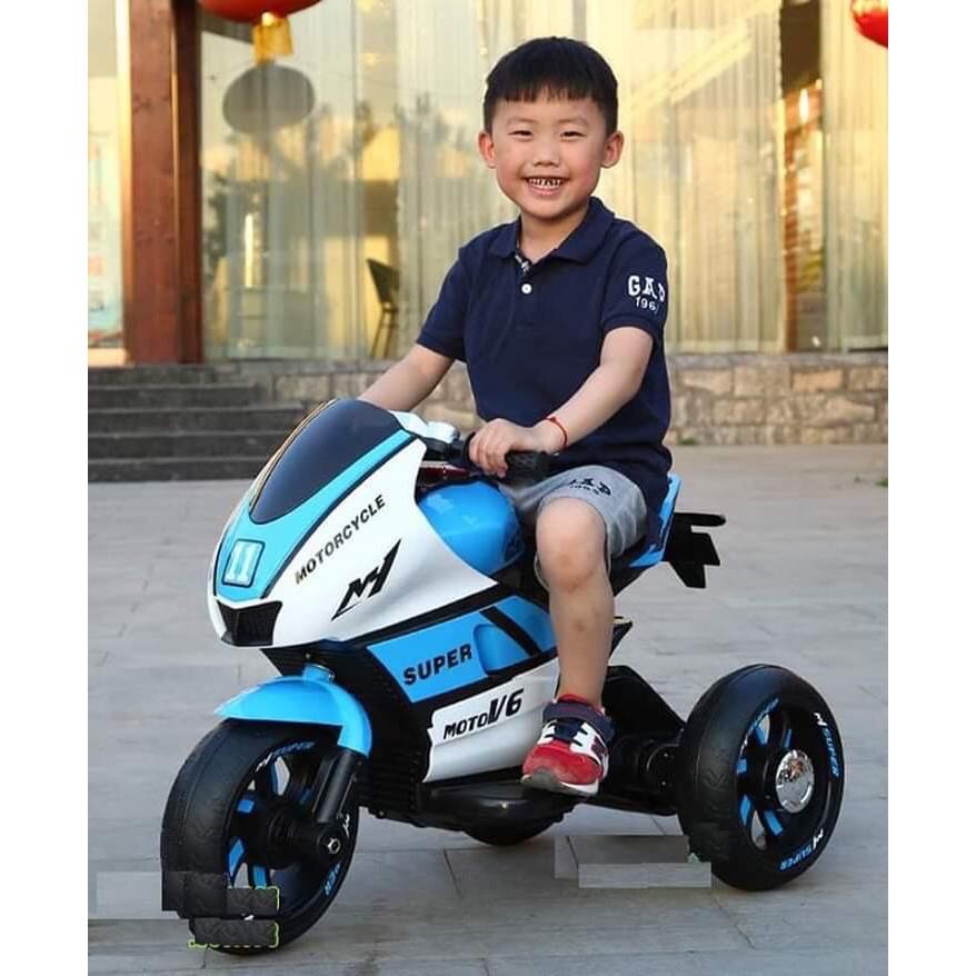 Xe máy điện 3 bánh GP5189 moto đạp ga cho bé vận động ngoài trời (Đỏ-Cam-Xanh dương-Xanh lá)