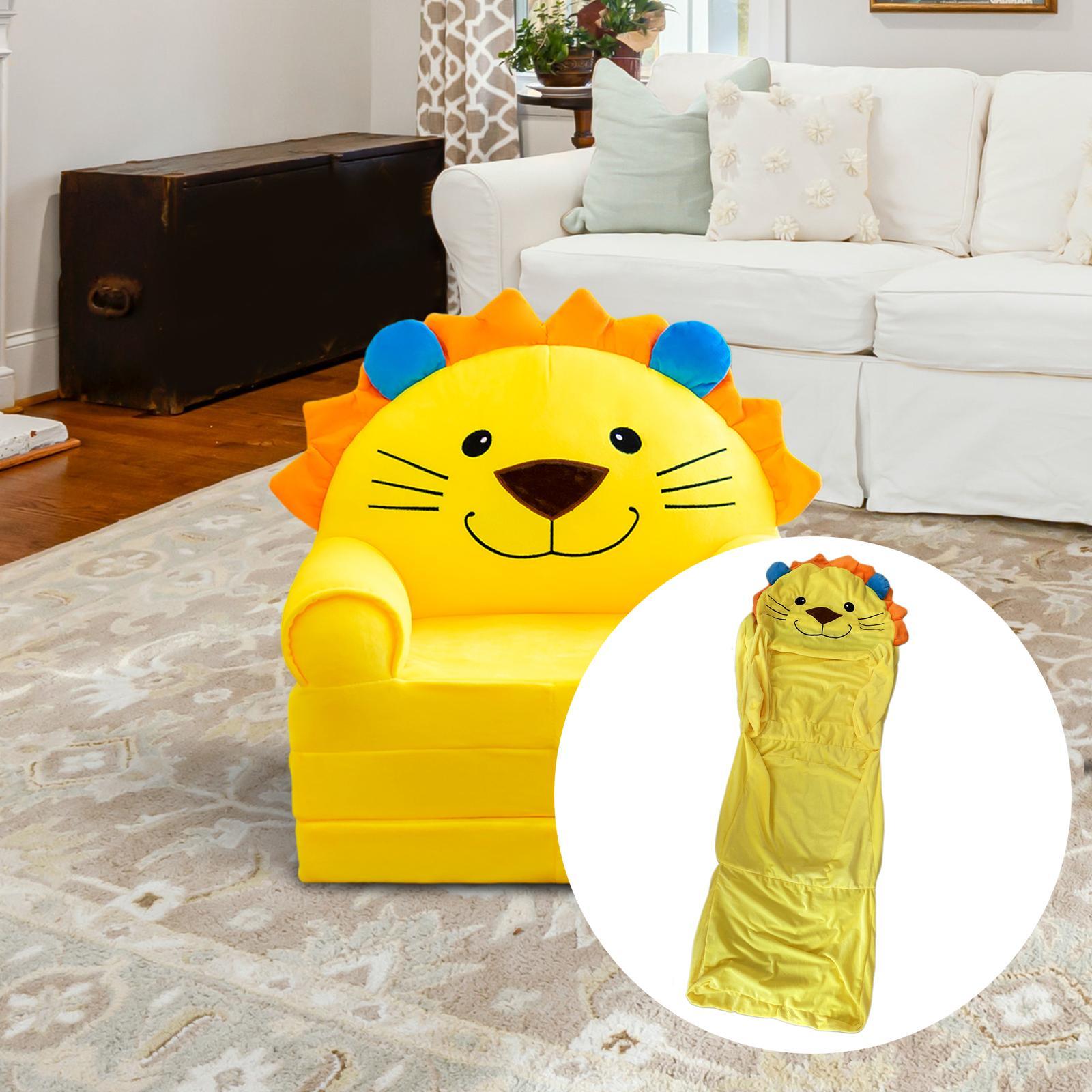 2x Kid Armchair Slipcover Foldable Washable for Bedroom