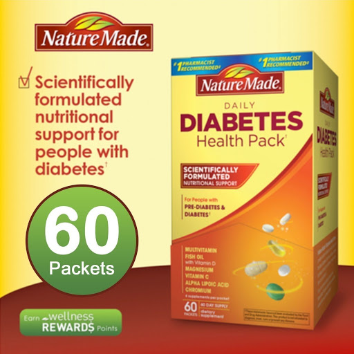 Thực phẩm chức năng Điều Hòa Tiểu Đường Nature Made Diabetes Health Pack 60 Gói