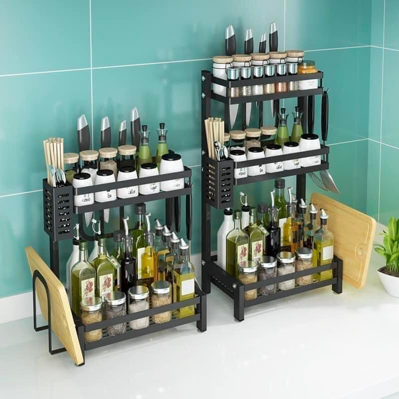 Kệ gia vị 3 tầng, đa năng, sơn tĩnh điện