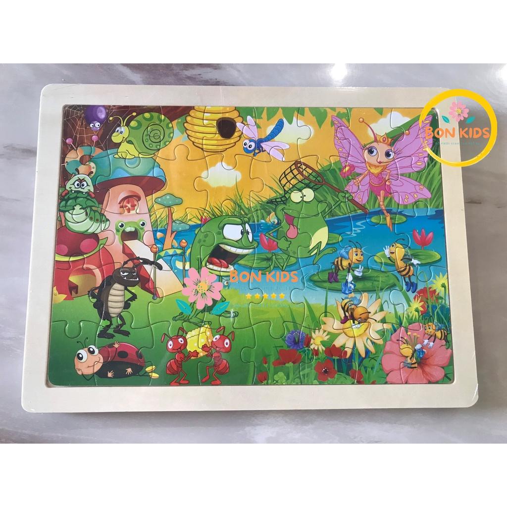 COMBO 5 tranh xếp hình 40 mảnh puzzle cho bé - Đồ chơi giáo dục thông minh trẻ em