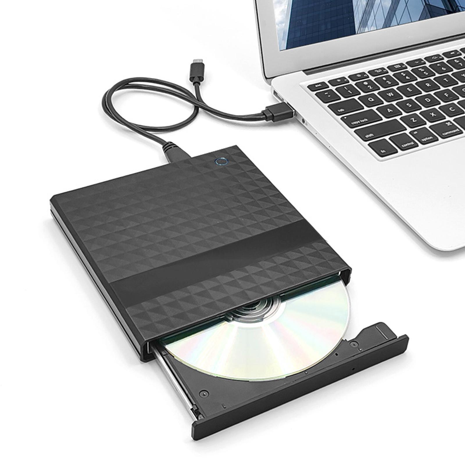 Portable USB 3.0 External DVD Drive Optical Drive Recorder DVD-RW for Laptops Desktop PC, Universal Wide Support