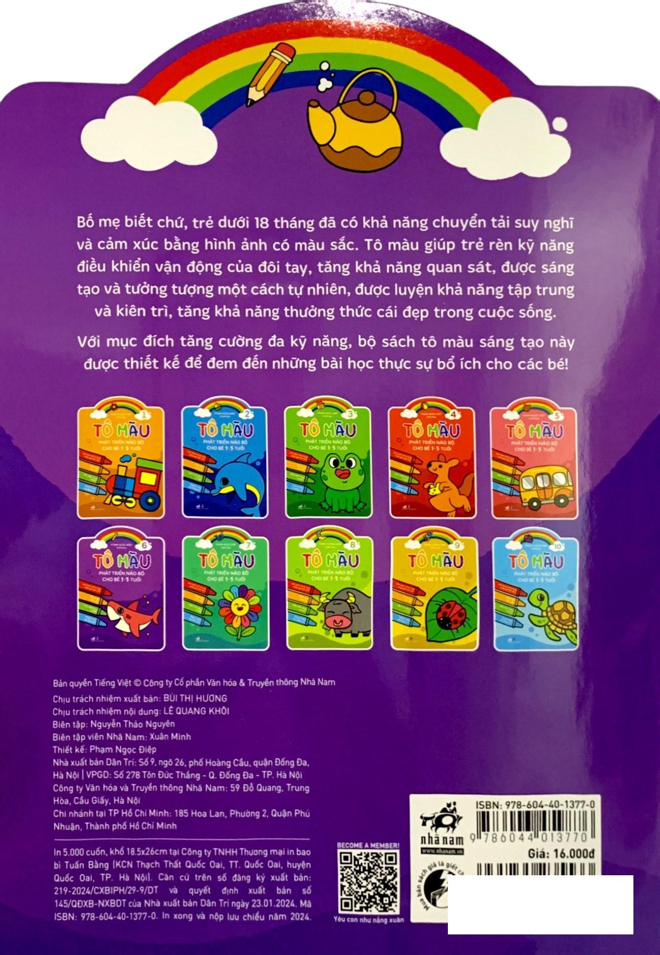 Tô Màu Phát Triển Não Bộ Cho Bé 1-5 Tuổi - Tập 6