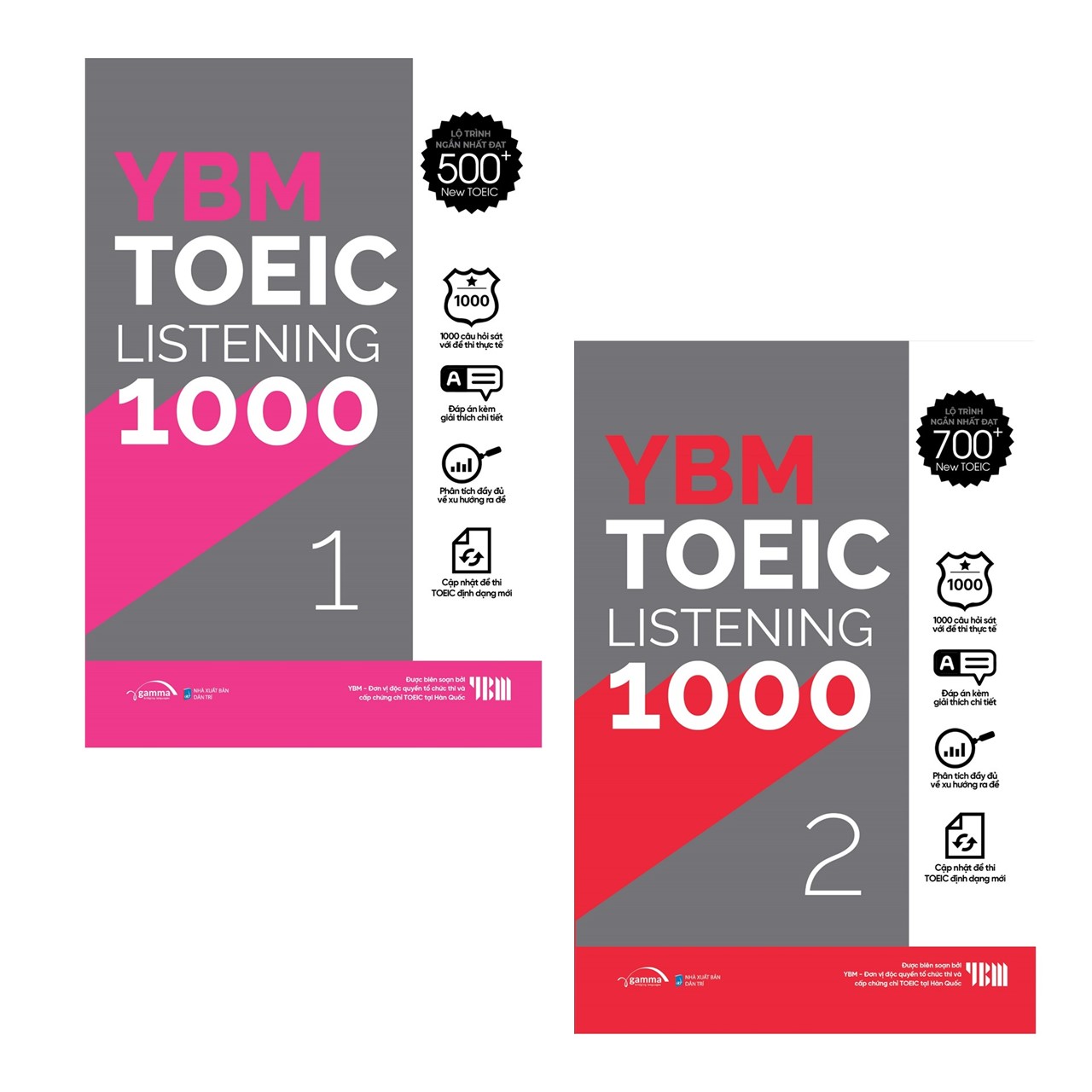 Combo YBM TOEIC Listening 1000 2 Vol (Trọn Bộ 2 Cuốn) 