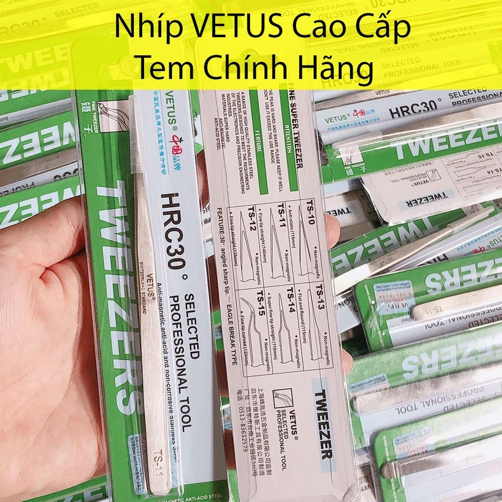 NHÍP VETUS TS11 TEM CHÍNH HÃNG CAO CẤP NHẶT LÔNG YẾN, NỐI MI, GẮP LINH KIỆN - ĐẦU NHỌN ĐỀU, CẠNH BO