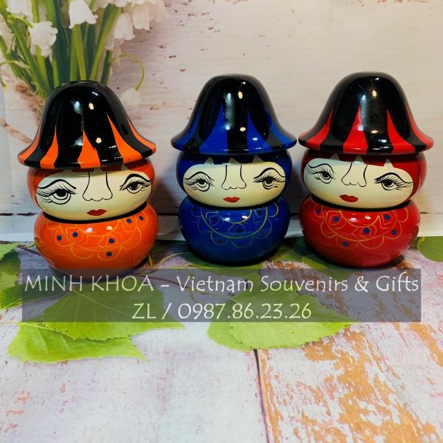 Búp Bê Sơn Mài 2 Tầng Phong Cách Nga Độc Đáo - Lacquer Dolls (Handicrafts)