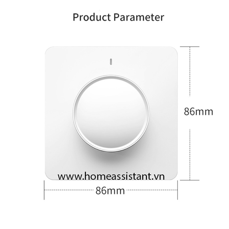 Công Tắc Dimmer Zigbee Tuya Tăng Giảm Độ Sáng Đèn Hình Vuông ZDM01 (Hỗ trợ Home Assistant)