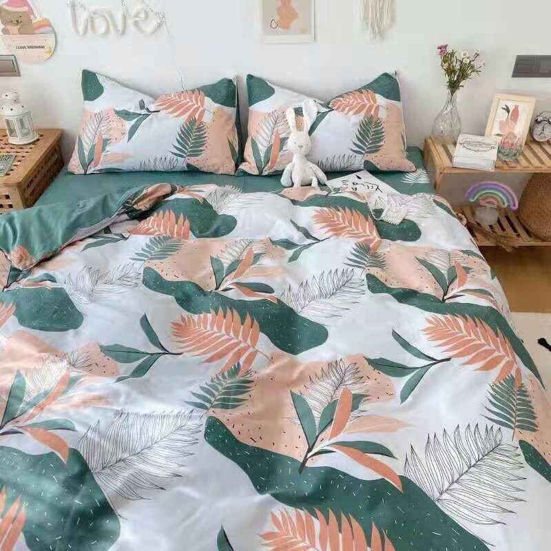 Bộ chăn ga gối cotton living mẫu mới 4 món