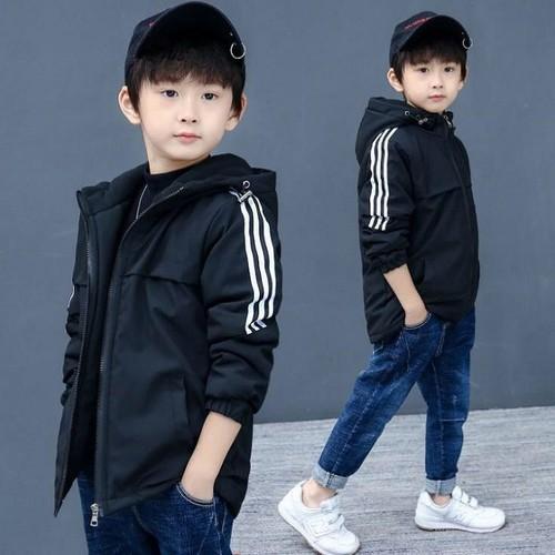 Áo khoác bé trai bé gái áo dù 2 lớp size đại Hàn Quốc cute từ 5 đến 14 tuổi D502