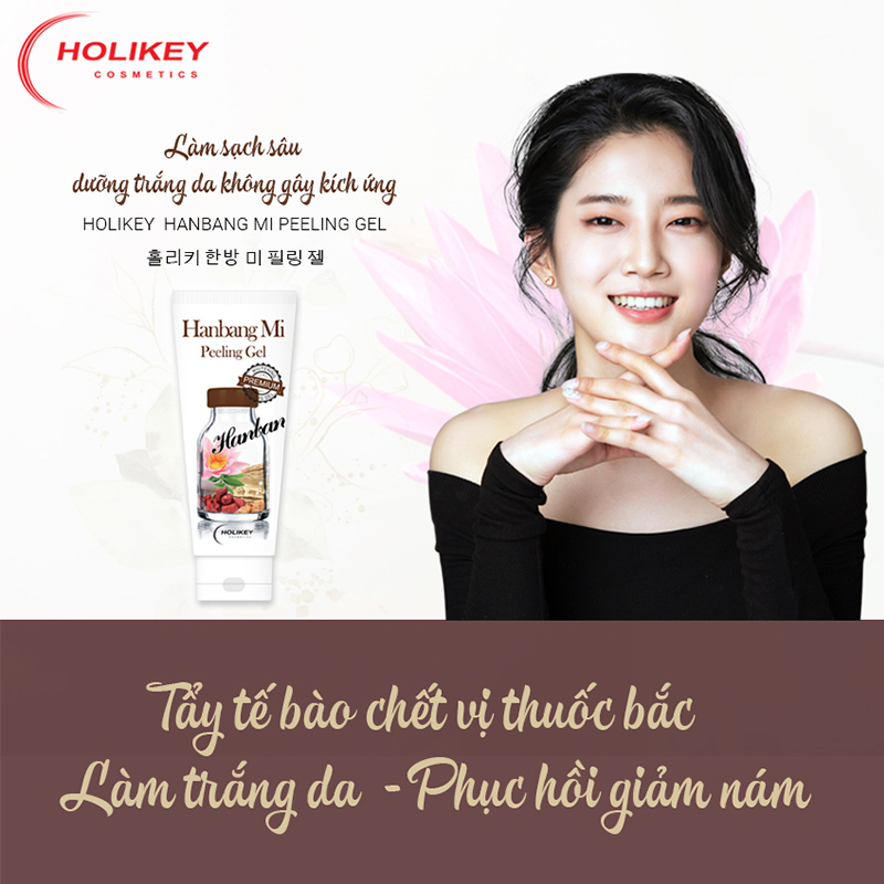 TẨY TẾ BÀO CHẾT VỊ THUỐC BẮC LÀM TRẮNG DA -PHỤC HỒI GIẢM NÁM HOLIKEY HANBANG MI PEELING GEL