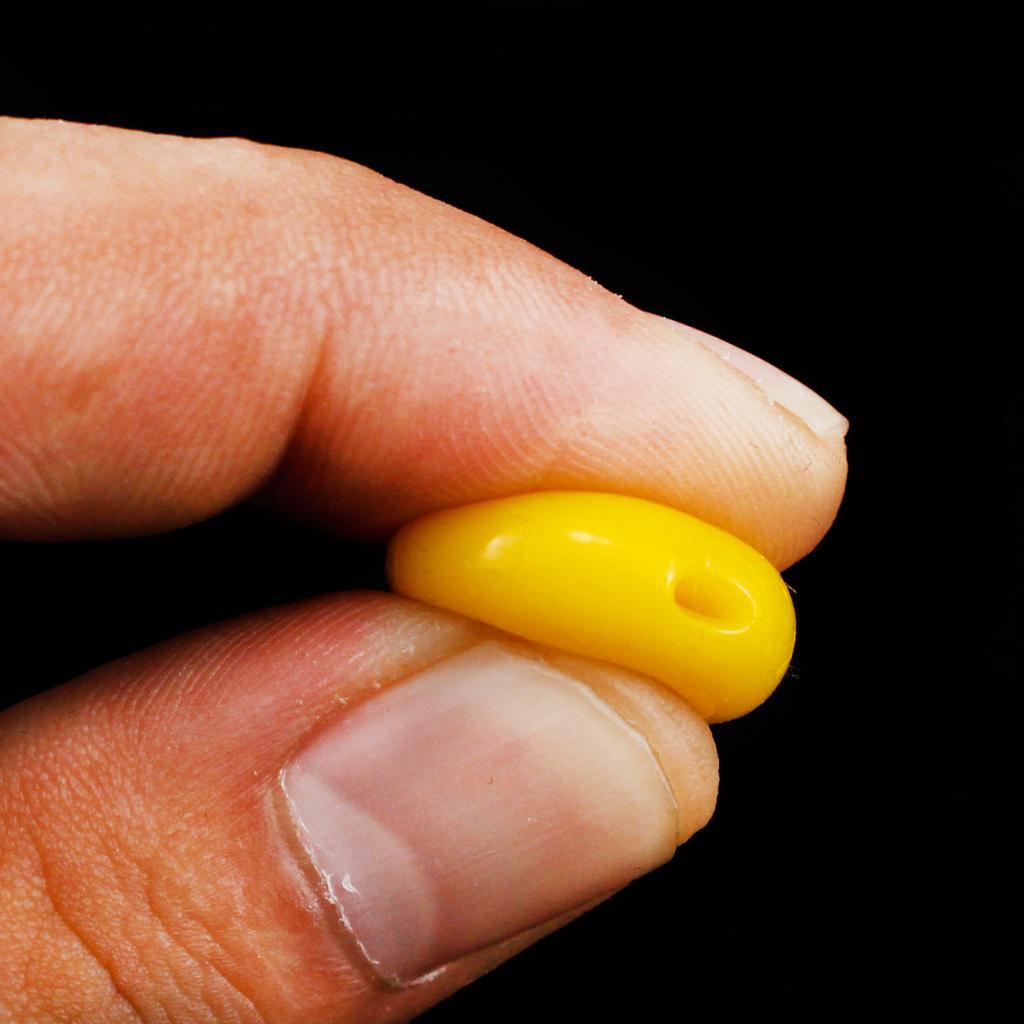 100 Pieces Fishing Soft Sweet Corn Flavored Baits Buoyancy Balls - Yellow