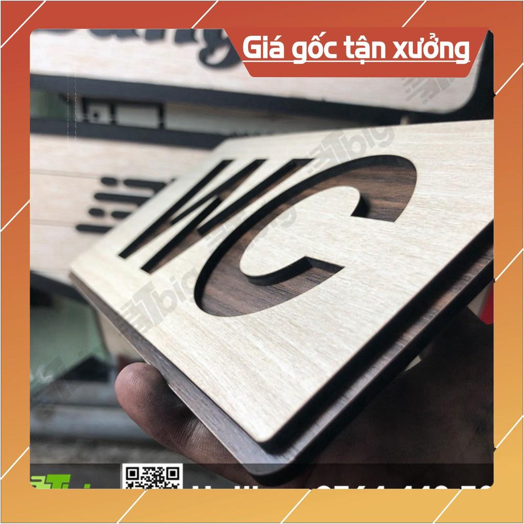 Bảng chỉ hướng WC bằng gỗ