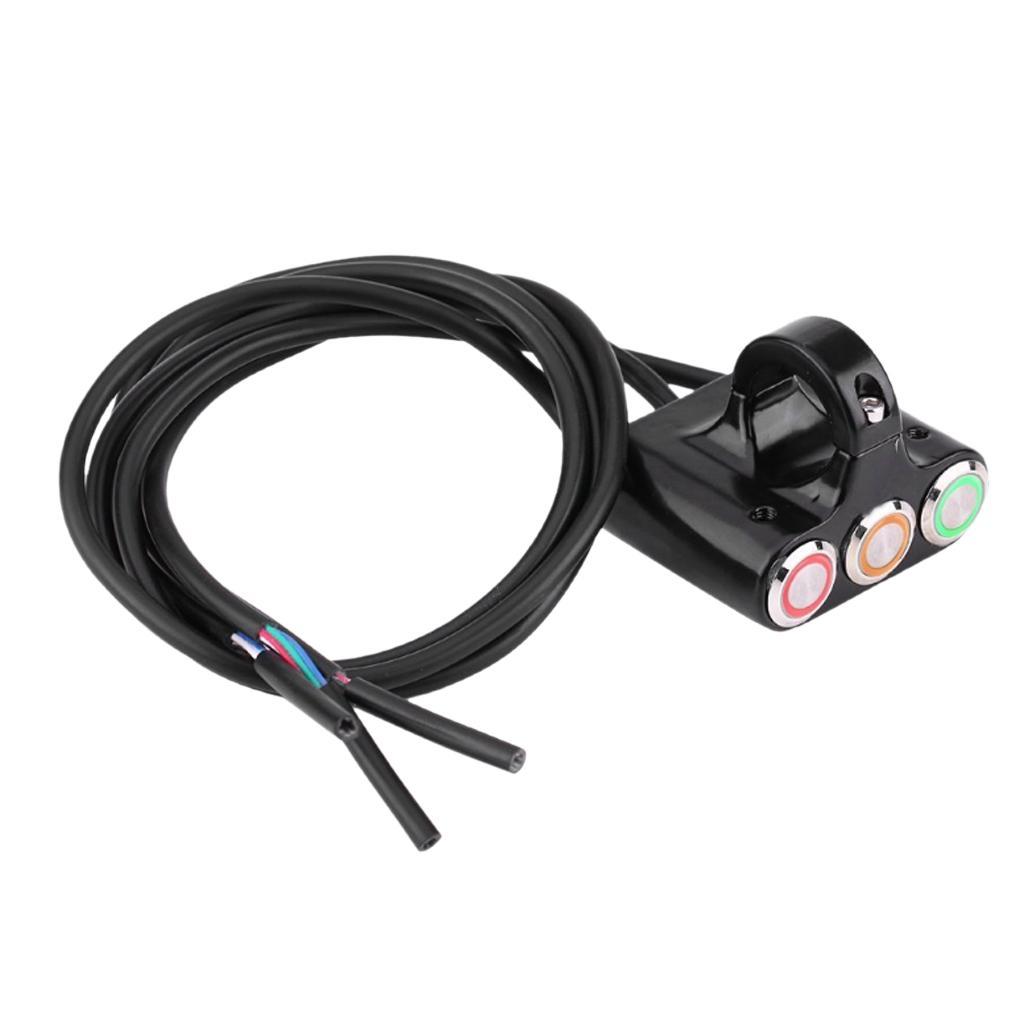 Motorcycle Handlebar Mount Switch & Engine Stop Kill Switch Lanyard For ATV