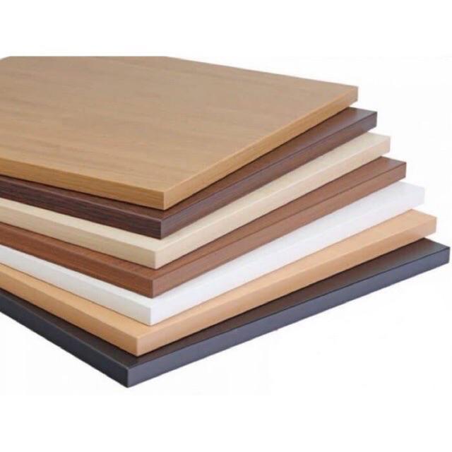 1 tấm gỗ mdf lõi xanh rộng 30cm dán 4 cạnh (có sẵn) làm kệ mặt bàn tuỳ ý