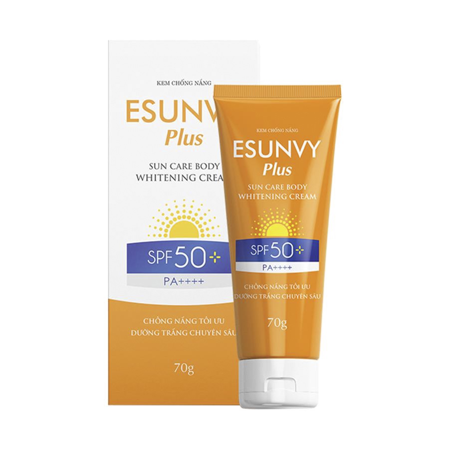 KEM CHỐNG NẮNG ESUNVY PLUS SUN CARE BODY WHITENING CREAM SPF50+/PA++++ - Chống nắng tối ưu, dưỡng trắng chuyên sâu - Tuýp 70g