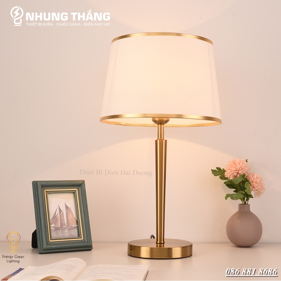 Đèn Ngủ Để Bàn S3074 Decor Vintage - Khung Kim Loại - Kiểu Dáng Sang Trọng - Kèm Bóng Led - Có Video