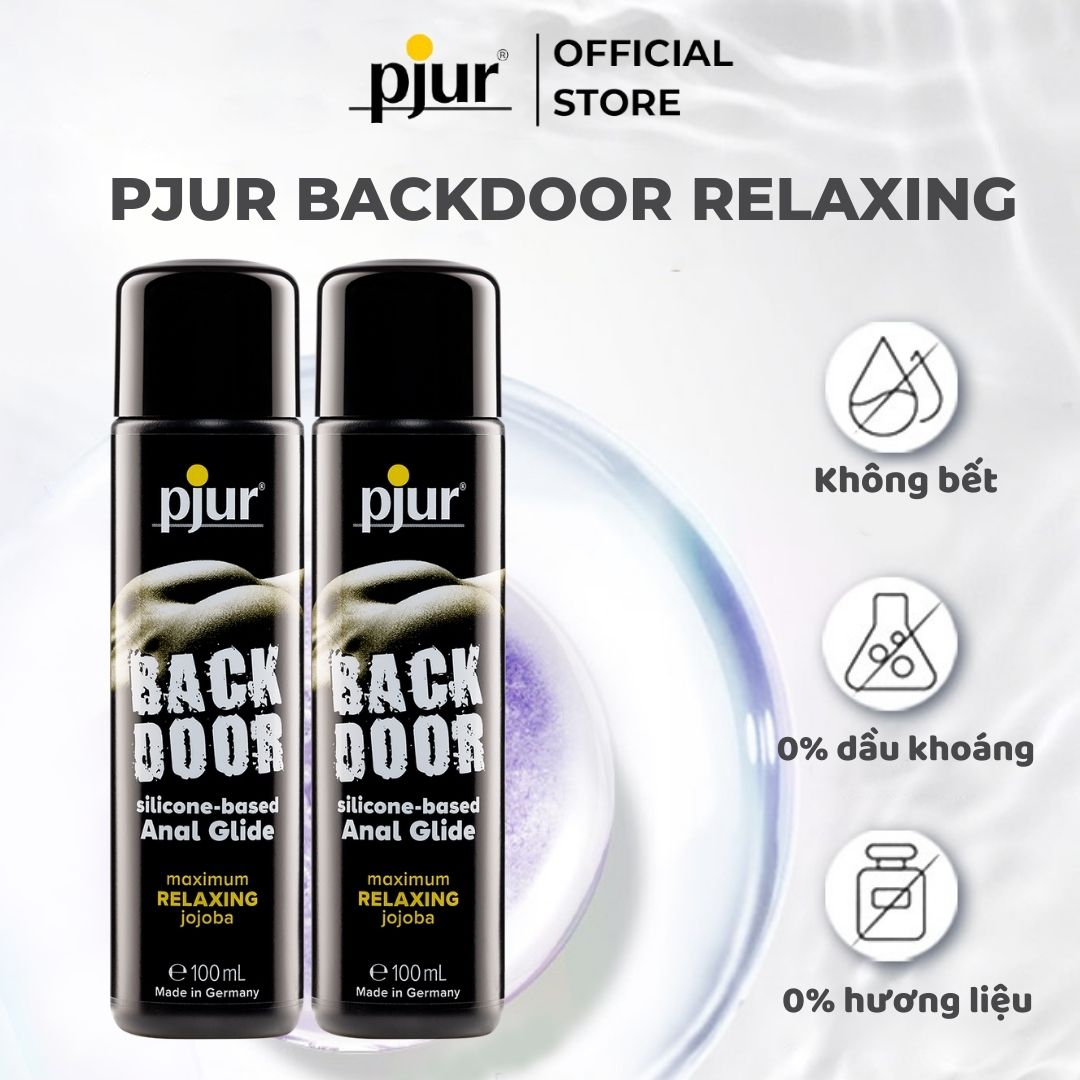 Gel bôi trơn silicone cho đường hậu Pjur Back Door Relaxing Chai 100ml chiết xuất jojoba cao cấp giúp thư giãn cơ vòng