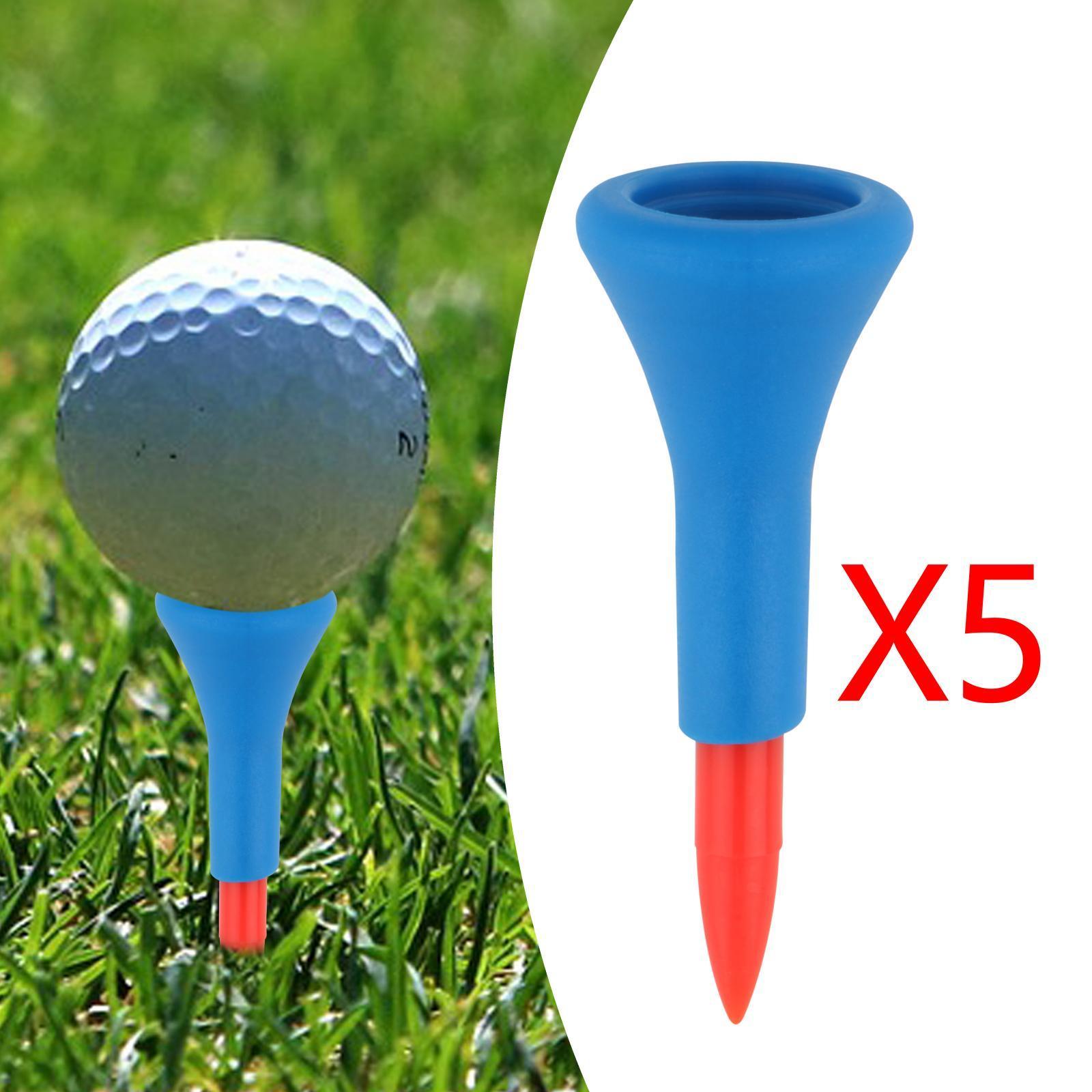 5x Driving Golf Rubber Tees Range Practice Training Mat Holder Red