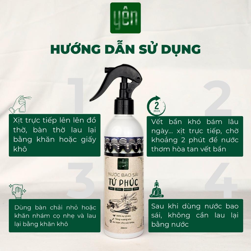 Nước Bao Sái Tứ Phúc Yên Làm Sạch Bàn Thờ Lau Vệ Sinh Đồ Thờ Cúng Thu Hút Tài Lộc