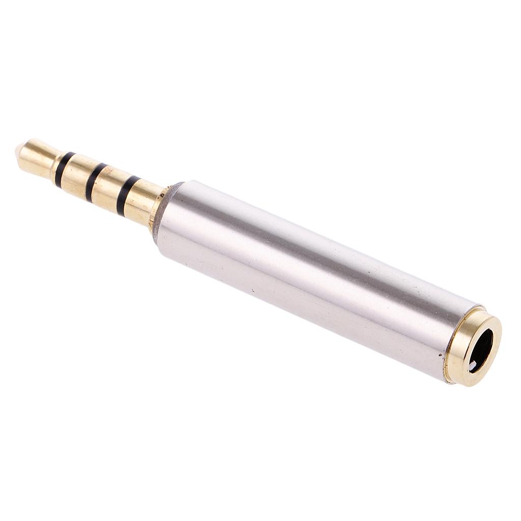 Gold Plated Stereo Audio Adapter 2.5mm Male to 3.5mm Female Jack for Headphone Microphone