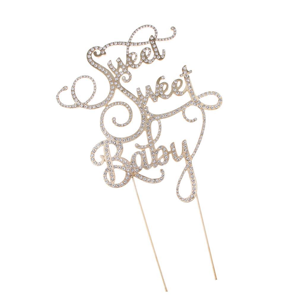Sweet Sweet Baby Rhinestone Cake Topper Baby Shower Party Cake Decor