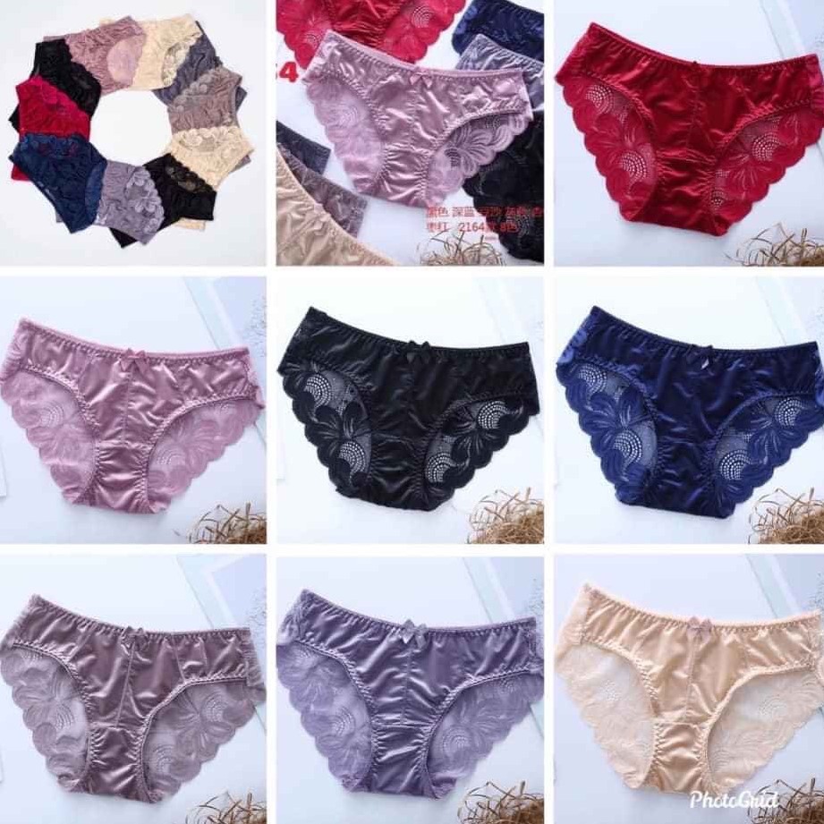 Combo 5 Quần Lót Ren Nữ Phi Lụa Dòng Cao Cấp - Quần Sịp Nữ N14