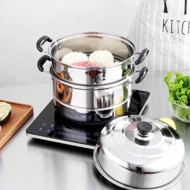 NỒI HẤP INOX ĐA NĂNG 3 TẦNG CAO CẤP