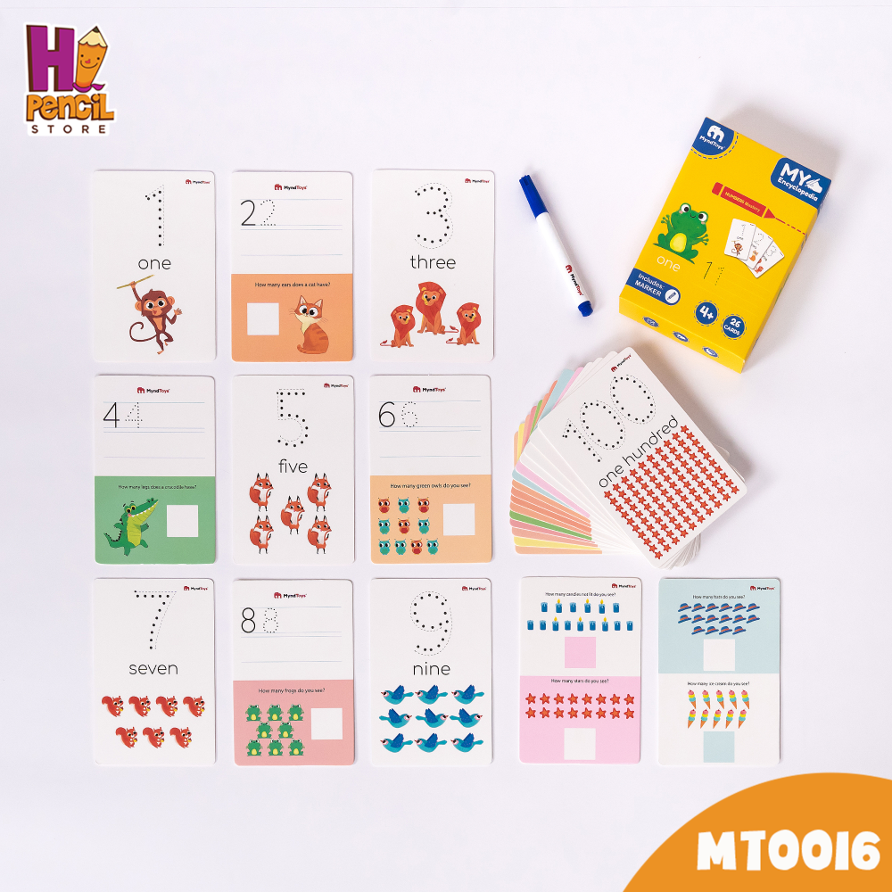 Đồ Chơi Giá Dục MyndToys Thẻ Tập Viết Chữ Số My Encyclopedia - Numbers Mastery