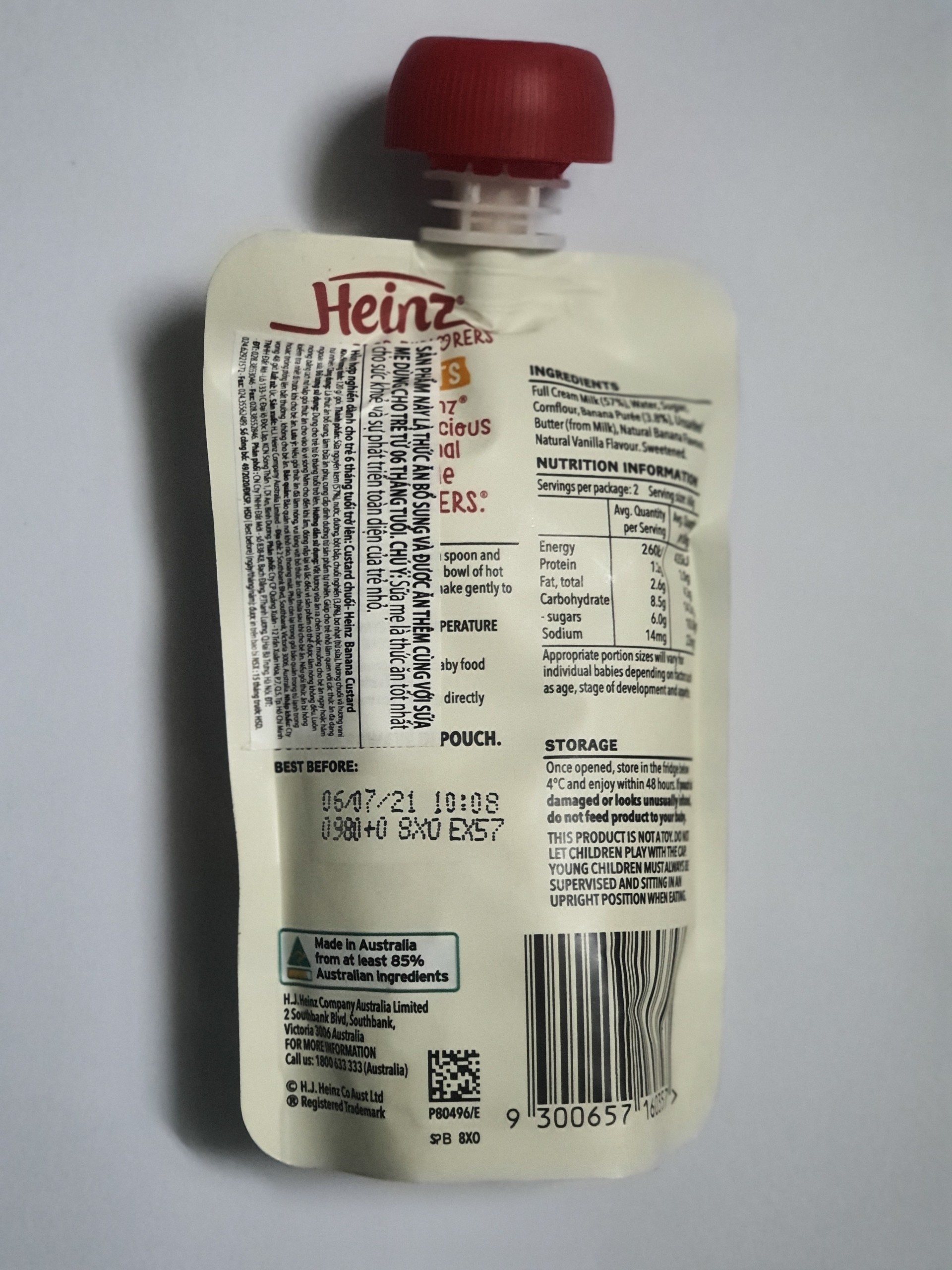 Gói Custard Vị Chuối Heinz (120g)