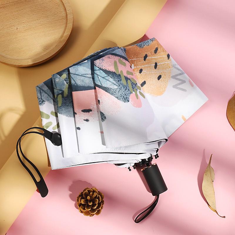 Ô dù cao cấp cán ngắn chống tia UV - Mẫu Mèo vàng