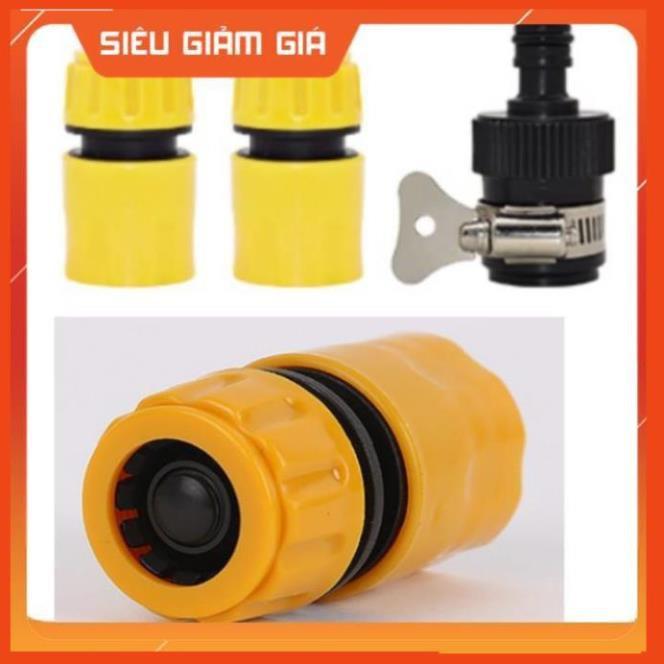 Bộ dây vòi xịt nước rửa xe,tưới cây .tăng áp 3 lần,loại 3m,5m 206701 đầu đồng,cút,nối nhựa đen+ tặng mở chai