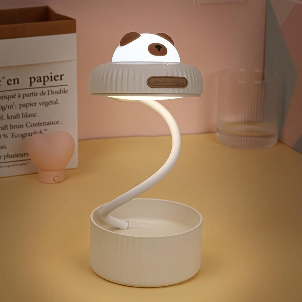 Phong cách mới nhất để bàn mới lưu trữ đèn bàn bầu không khí dễ thương ánh sáng ban đêm cảm ứng đèn LED bảo vệ mắt Đèn đọc sách gấp USB có thể sạc lại
